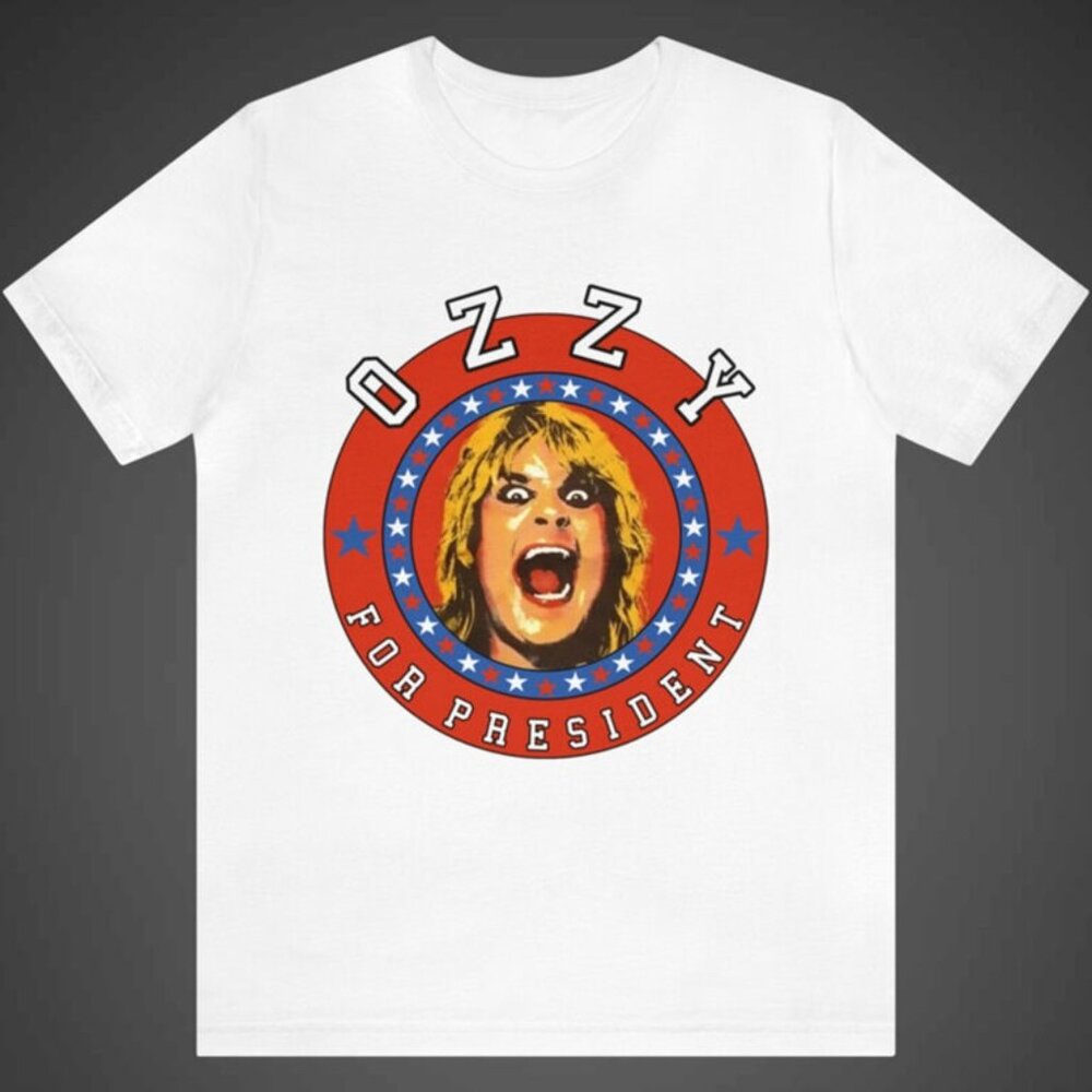 Ozzy Osbourne T-Shirt 1984 For President Rock Band Vintage Graphic Retro 89